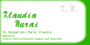 klaudia murai business card